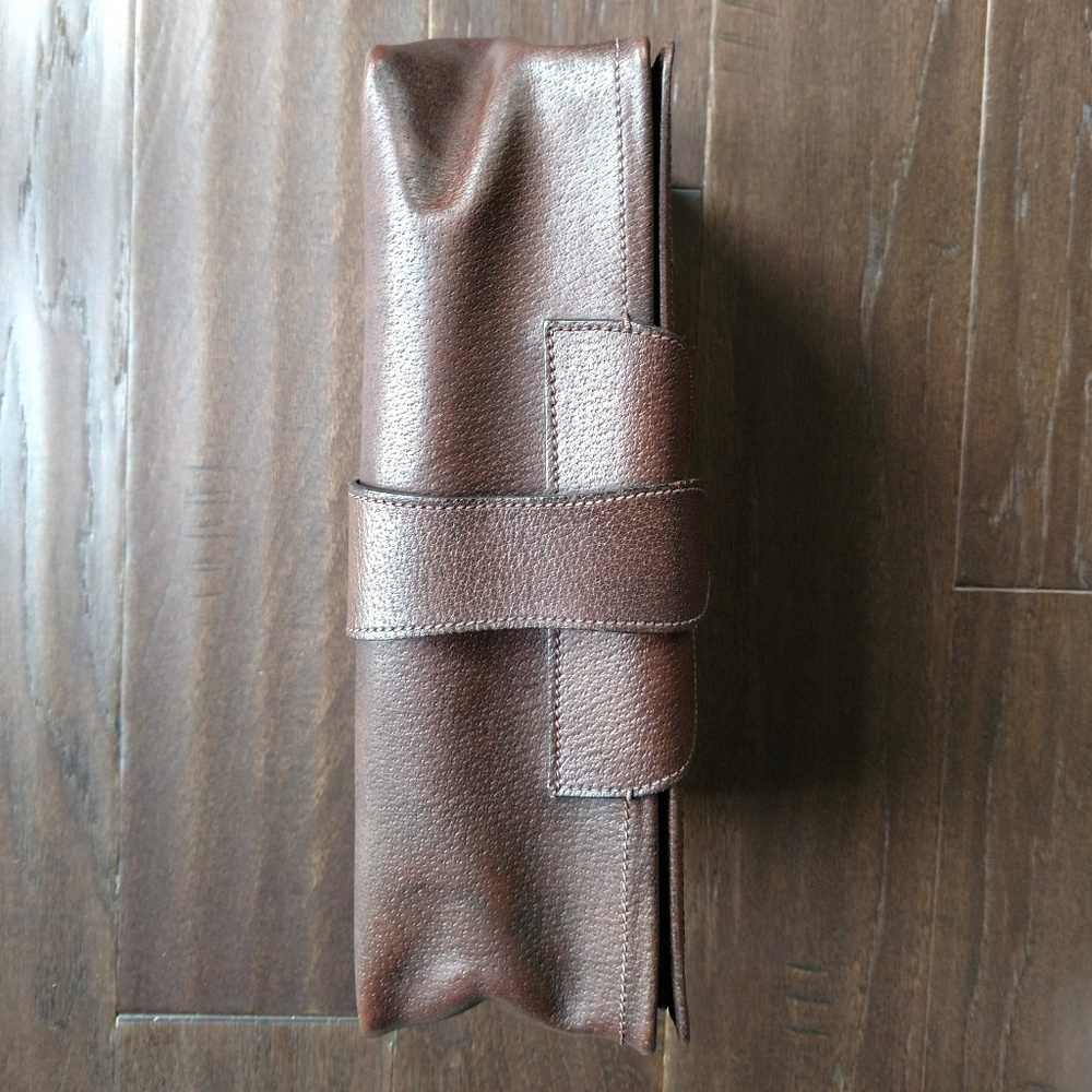 Brown Unisex Vintage Gucci Toiletry Travel Case - Picture 7 of 8